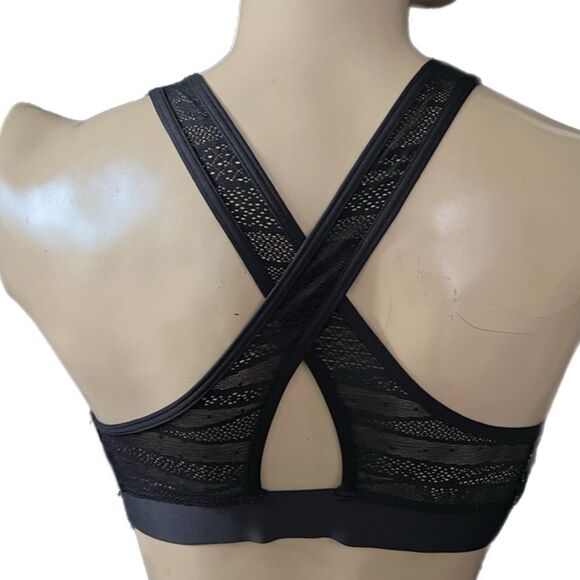 Victorias Secret The Player Unlined Racerback Sport Bra Medium Support bra black - Picture 2 of 5